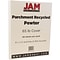 JAM Paper Parchment 65 lb. Cardstock Paper, 8.5 x 11, Pewter Gray, 50 Sheets/Ream (96600800)