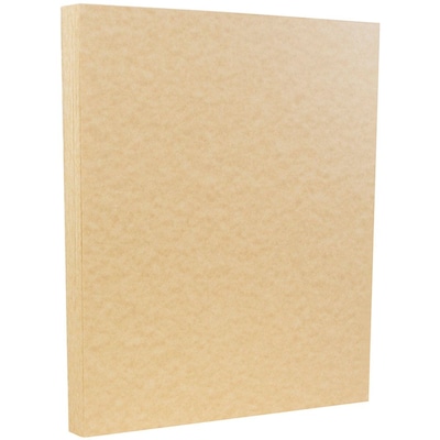 JAM Paper Parchment 65 lb. Cardstock Paper, 8.5" x 11", Brown, 250 Sheets/Ream (96700100B)