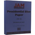 JAM Paper® Matte 28lb Paper, 8.5 x 11, Presidential Blue, 50 Sheets/Pack (563916924)