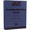 JAM Paper® Matte Cardstock, 8.5 x 11, 80lb Presidential Blue, 50/pack (563916926)