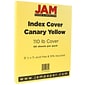 JAM Paper Vellum Bristol 110 lb. Cardstock Paper, 8.5" x 11", Canary Yellow, 50 Sheets/Pack (816917020)