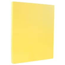 JAM Paper Vellum Bristol 110 lb. Cardstock Paper, 8.5 x 11, Canary Yellow, 50 Sheets/Pack (8169170