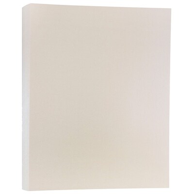 JAM Paper Metallic Colored Paper, 32 lbs., 8.5 x 11, Opal Ivory Stardream, 100 Sheets/Pack (173SD8