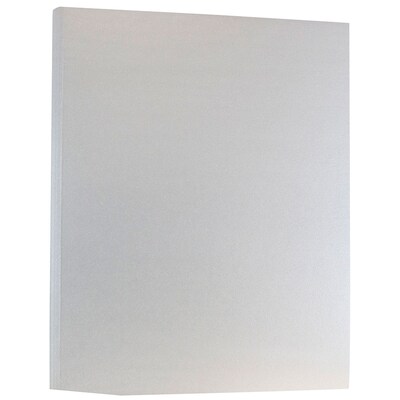 JAM Paper Metallic Colored Paper, 32 lbs., 8.5" x 11", Silver Stardream, 100 Sheets/Pack (173SD8511SI120)