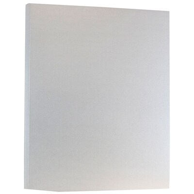 JAM Paper Metallic Colored Paper, 32 lbs., 8.5 x 11, Silver Stardream, 100 Sheets/Pack (173SD8511S