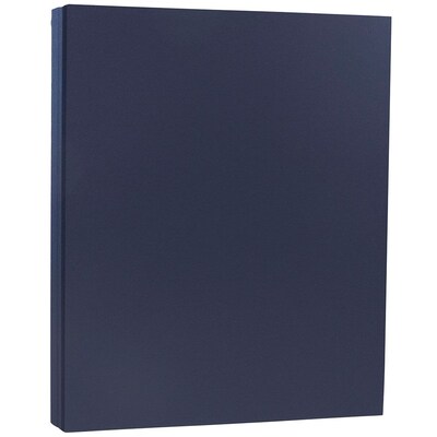 JAM Paper 80 lb. Cardstock Paper, 8.5" x 11", Navy Blue, 250 Sheets/Ream (LEBA242B)