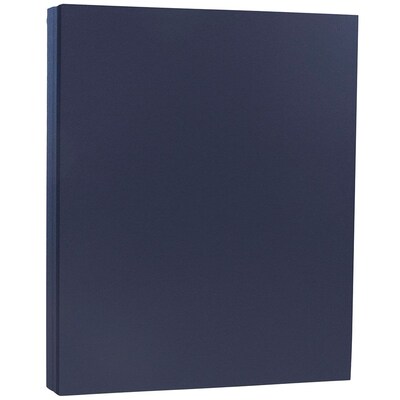 JAM Paper 80 lb. Cardstock Paper, 8.5 x 11, Navy Blue, 250 Sheets/Ream (LEBA242B)