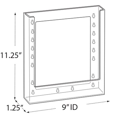 Azar Displays Letter Size Slatwall Brochure Holder 10/Pack