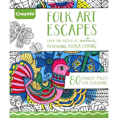Crayola® Folk Art Escapes Adult Coloring Book