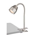 Aurora Lighting 1-Light LED Clip-On Desk Lamp - Polished Steel (STL-LTR462453)