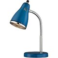 Aurora Lighting 1-Light CFL Gooseneck Desk Lamp - Blue And Chrome (STL-LTR460732)