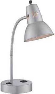 Aurora Lighting 1-Light CFL Gooseneck Desk Lamp - Silver (STL-LTR463863)