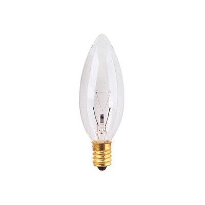 Bulbrite® Chandelier Bulbs, 40-Watt, Candelabra Base, Frosted, 4-Pack