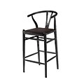 Fine Mod Imports Woodstring Bar Stool Chair, Black (FMI10030-black)
