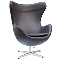 Fine Mod Imports Inner Chair Leather, Brown (FMI1131-dkbrown)