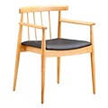 Fine Mod Imports Thin Dining Arm Chair, Black (FMI10189-black)