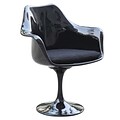 Fine Mod Imports Flower Arm Chair, Black (FMI1133-black)