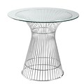 Fine Mod Imports Libo Dining Table 36, Clear (FMI9230-36-clear)