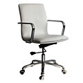 Fine Mod Imports Confreto Conference Office Chair Mid Back, White (FMI10170-white)