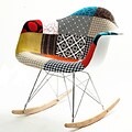 Fine Mod Imports Patterned Rocker Arm Chair, (FMI10098-colored)