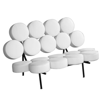Fine Mod Imports Circle Sofa, White (FMI1121-white)