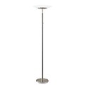 Adesso® Stellar 72H Brushed Steel LED Torchiere with Frosted Glass Shade (5127-22)