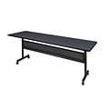 Regency Kobe Flip Top with Modesty Panel 84 x 24 Metal and Wood Training Table, Grey (MKFTM8424GY)