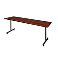 Regency Kobe 84 x 24 Metal and Wood Training Table, Cherry (MKTRCT8424CH)