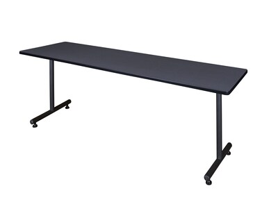 Regency Kobe 84 x 24 Metal and Wood Training Table, Grey (MKTRCT8424GY)