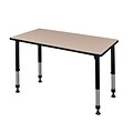 Regency Height Adjustable Kee 48 x 24 Classroom Table, Beige (MT4824BEAPBK)