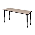 Regency Height Adjustable Kee 66 x 24 Classroom Table, Beige (MT6624BEAPBK)