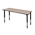 Regency Height Adjustable Kee 72 x 24 Classroom Table, Beige (MT7224BEAPBK)