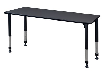 Regency Kee Adjustable Rectangular Activity Table, 23 x 30, Height Adjustable, Grey (MT7230GYAPBK)