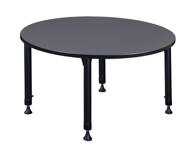 Regency Height Adjustable Kee 48 Round Classroom Table, Grey (TB48RNDGYAPBK)