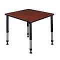 Regency Kee Adjustable Square Activity Table, 30 x 30, Height Adjustable, Cherry (TB3030CHAPBK)