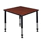Regency Kee Adjustable Square Activity Table, 30" x 30", Height Adjustable, Cherry (TB3030CHAPBK)