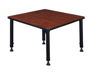 Regency Kee Adjustable Square Activity Table, 30" x 30", Height Adjustable, Cherry (TB3030CHAPBK)