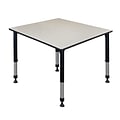 Regency Kee Adjustable Square Activity Table, 23 x 48, Height Adjustable, Maple (TB4848PLAPBK)