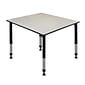 Regency Kee Adjustable Square Activity Table, 23" x 48", Height Adjustable, Maple (TB4848PLAPBK)