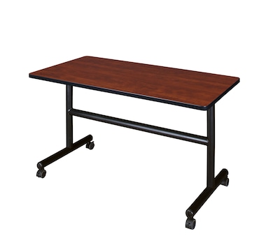 Regency Kobe Flip Top 48 x 30 Metal and Wood Training Table, Cherry (MKFT4830CH)
