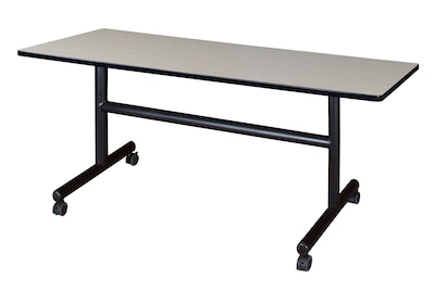 Regency Kobe Flip Top 60 x 30 Metal and Wood Training Table, Maple (MKFT6030PL)