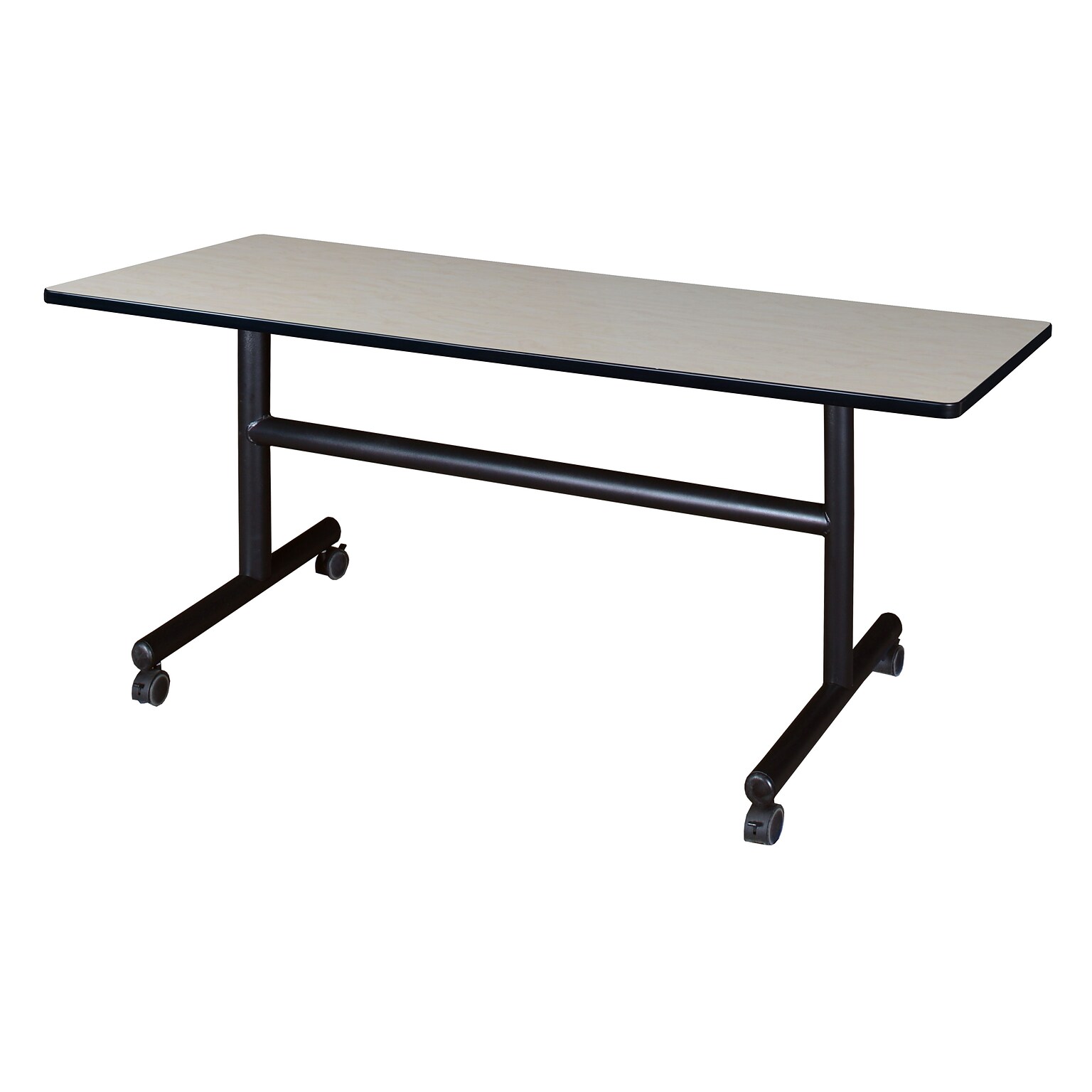 Regency Kobe Flip Top 60 x 30 Metal and Wood Training Table, Maple (MKFT6030PL)