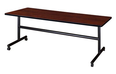 Regency Kobe Flip Top 72 x 30 Metal and Wood Training Table, Cherry (MKFT7230CH)