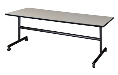 Regency Kobe Flip Top 72 x 30 Metal and Wood Training Table, Maple (MKFT7230PL)