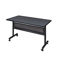 Regency Kobe Flip Top with Modesty Panel 48 x 30 Metal and Wood Training Table, Grey (MKFTM4830GY)