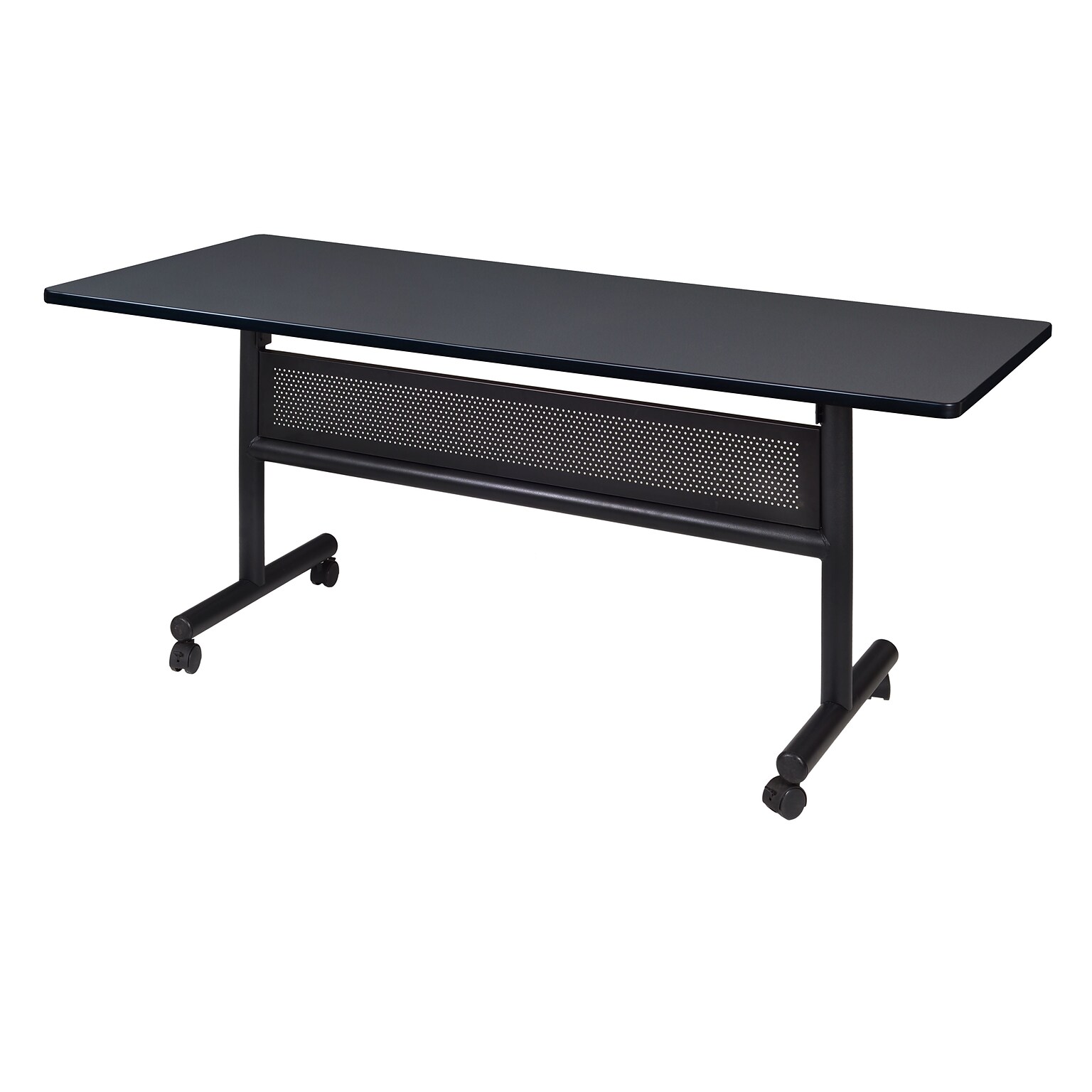 Regency Kobe Flip Top with Modesty Panel 60 x 30 Metal and Wood Training Table, Grey (MKFTM6030GY)