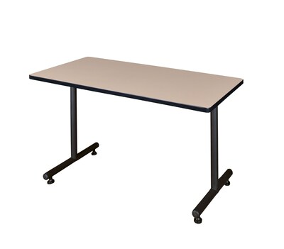 Regency Kobe 42 x 30 Metal and Wood Training Table, Beige (MKTRCT4230BE)
