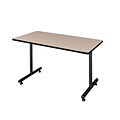 Regency Kobe 42 x 30 Metal and Wood Training Table, Beige (MKTRCT4230BE)