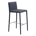 Zuo Modern Confidence Counter Chair Black (Set of 2) (WC100244)