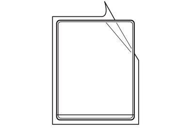 FFR Merchandising VP3555 Vinyl Pouch with Adhesive, 8 1/2 inch  x 11 inch , 10/Pack, (3207604906)